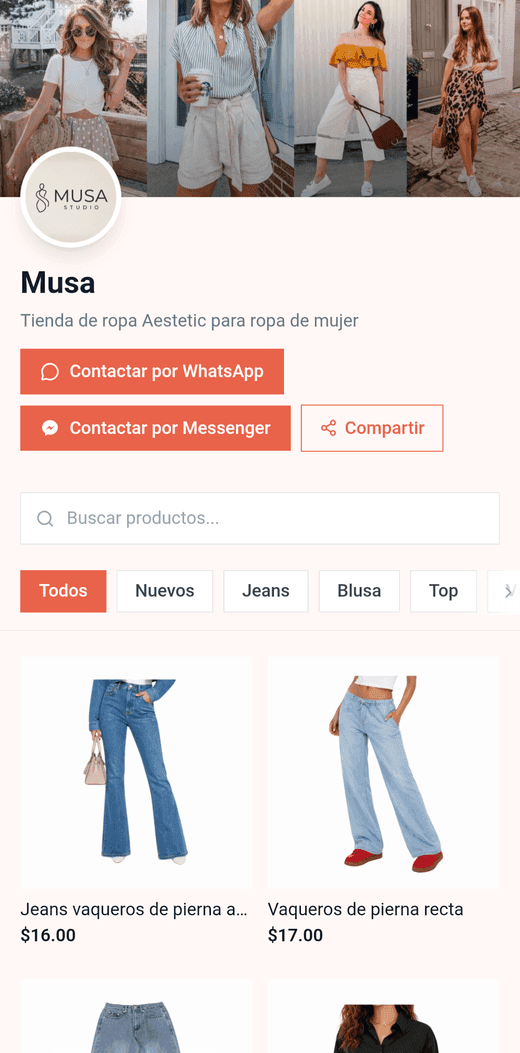 Tu cliente ve tu catálogo